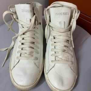 Diesel White High Top Sneaker Size 7
